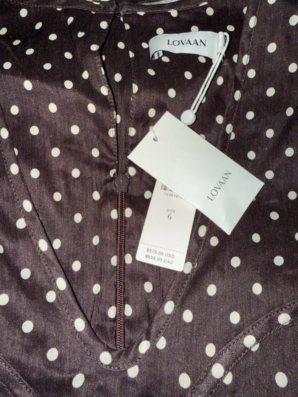 Brown Polka Dot Puff-Sleeve Maxi Dress - Picture 4 of 6